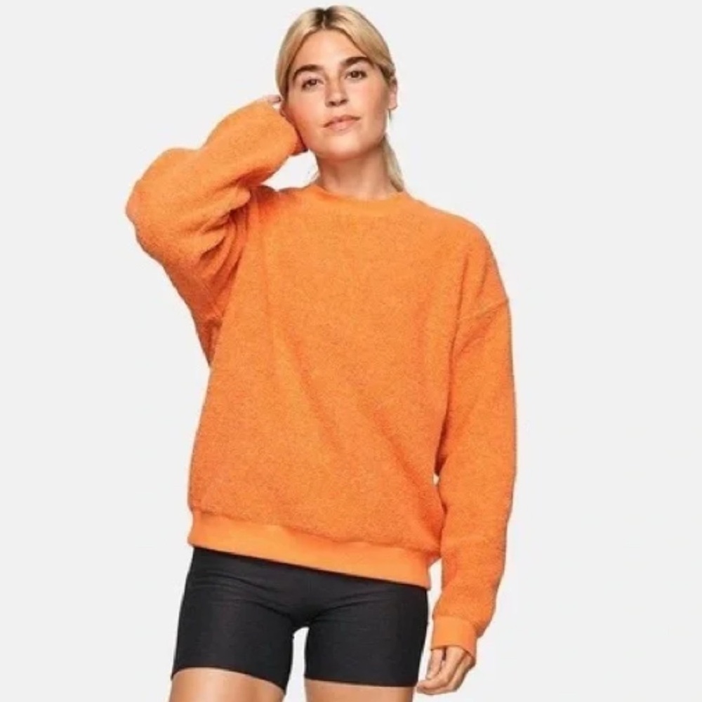 Outdoor Voices Megafleece Crewneck in Papaya